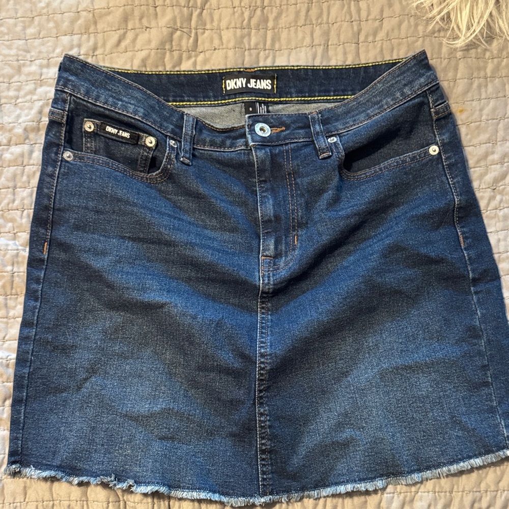 DKNY Dark Blue Denim Mini Skirt